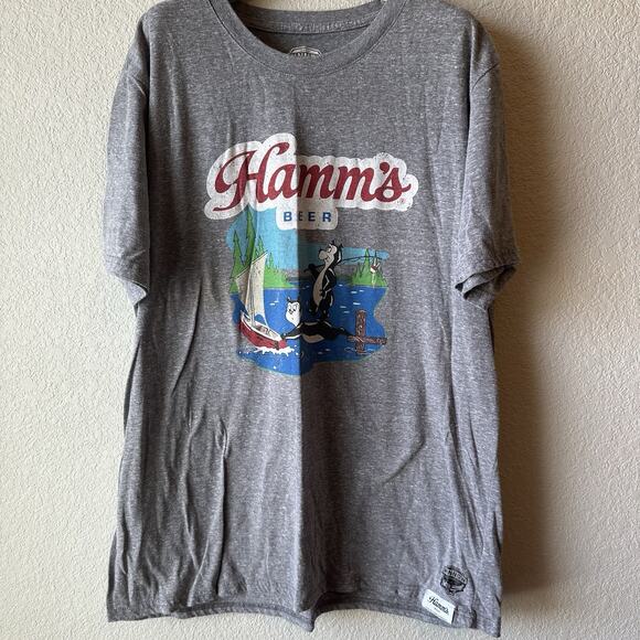 Hamms Beer Gray Tshirt Mens Size XXL EUC - Picture 1 of 7